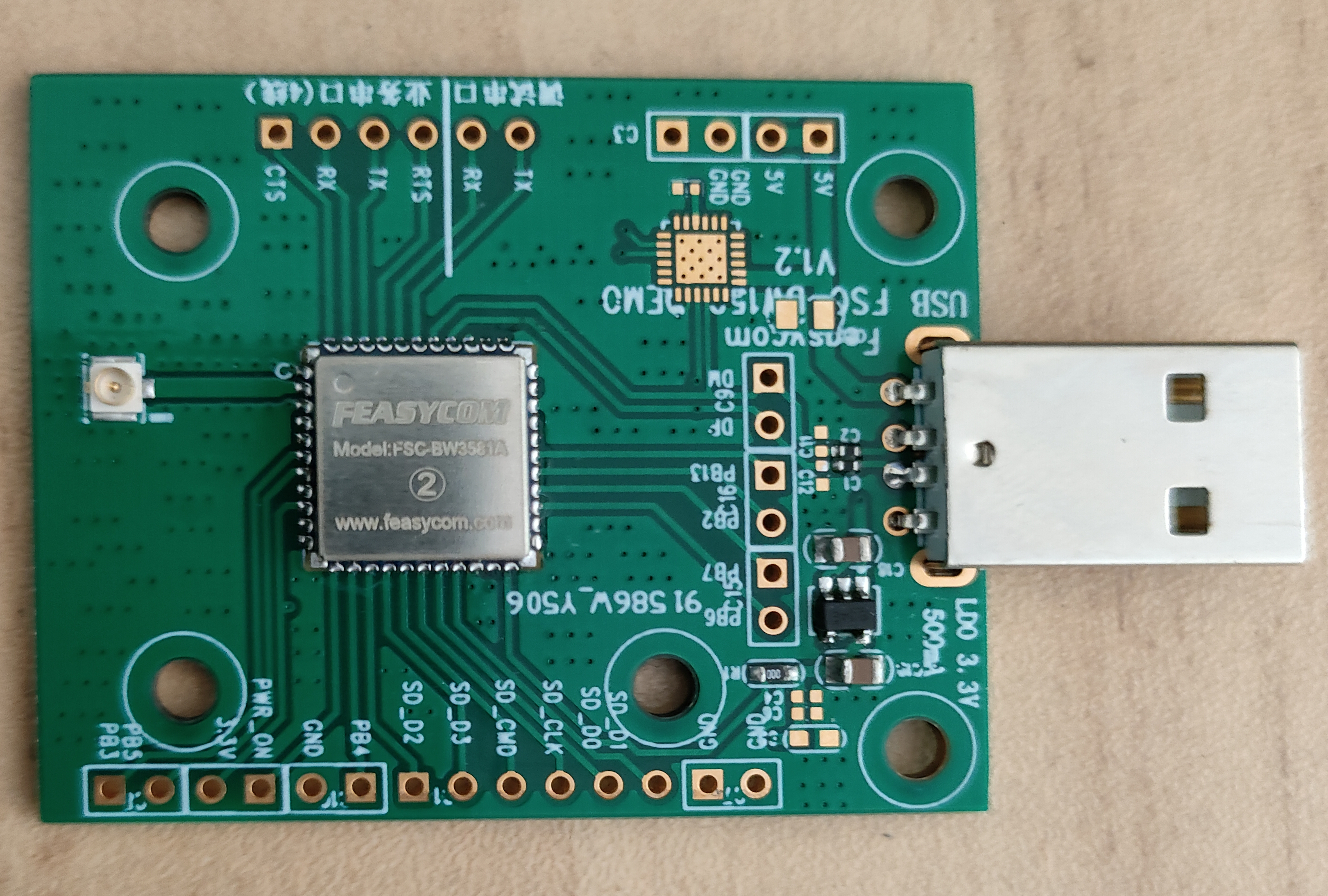 USB Adapter Board BW3581A Shenzhen Feasycom Co.,LTD