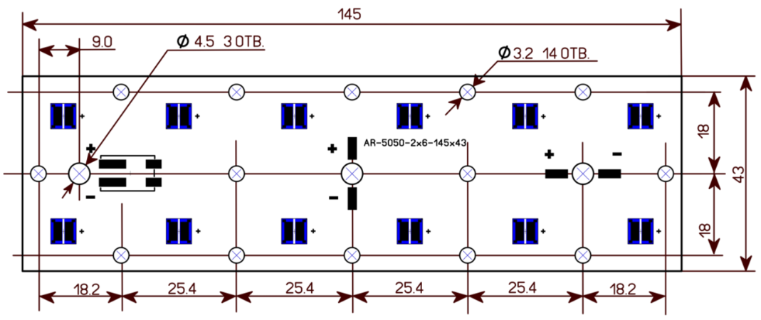 ALC145.43.12-2-57N75-U2S5P-V2-10-15-S (1x12) Додэка-Свет