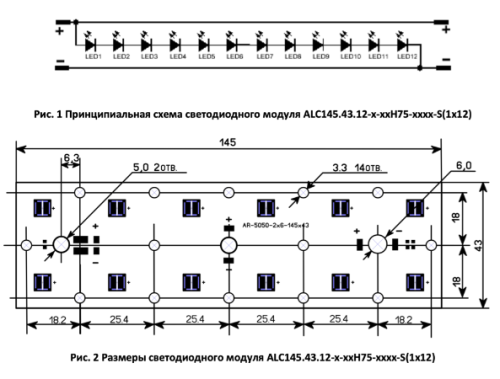 ALC145.43.12-0-40H75-U2S5P-V1-10-15-S (1x12) Додэка-Свет