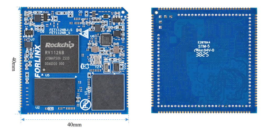 Forlinx FET1126B-S Industrial SoM Dimensions and Pinout